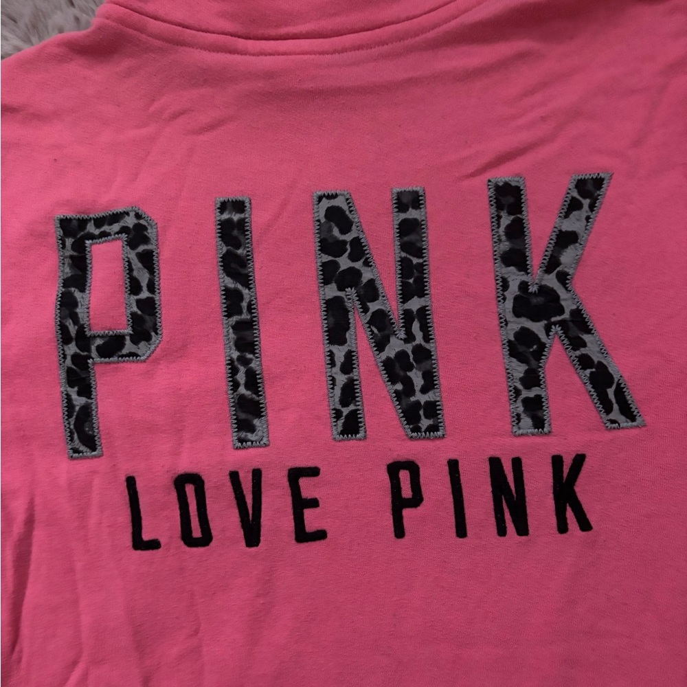 Victoria's Secret PINK Half Zip Sweatshirt Retro Y2K - Picture 3 of 5